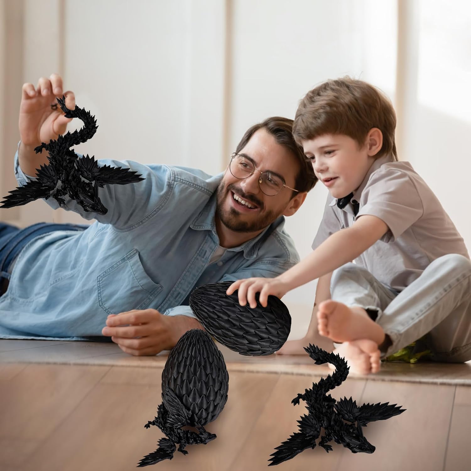 12inch Fly Dragon Egg, Year of The Dragon, 3D Printed Dragon, Executive Desk Toys, Articulated