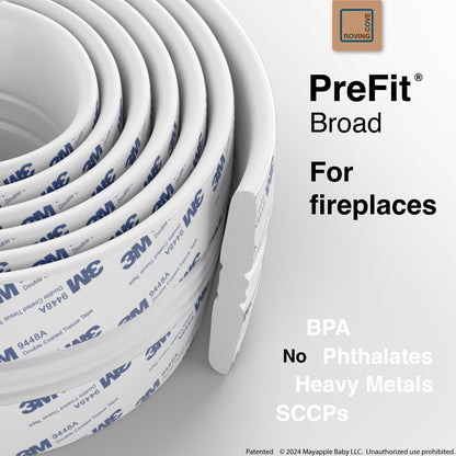 Roving Cove PreFit (Broad) Fireplace Edge Corner Protector (Extra Wide 9ft Edge 2 Corners), Baby