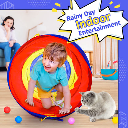 PigPigPen Pop Up Play Tunnel Tent for Toddlers Babies or Dogs, Indoor & Outdoor Toys for Kids