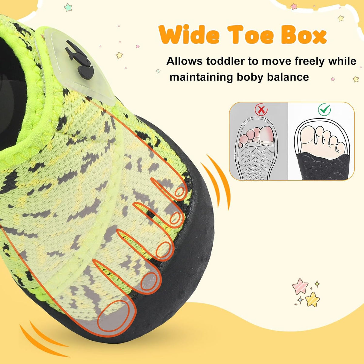 FEETCITY Baby First Walking Shoes Wide Baby Shoes Infant Sneakers Newborn Crib Shoe Barefoot