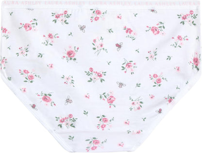 Laura Ashley Girls Underwear - 5 Pack Soft Stretch Breathable Panties for Girls - Lightweight