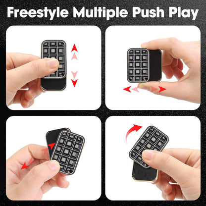 Fidget Slider for Adults - Brick Slider Metal Fidget Toys, Anxiety/ADHD/Annoy Relieving EDC Metal