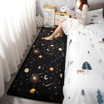 Loartee Coral Velvet Area Rug - 1" Thick Memory Foam Baby Play Mat, Washable Toddler Carpet, Home