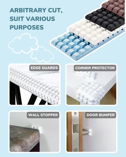Baby Proofing Corners and Edges Guards Protectors Foam 3M Pre-Taped Bumper Furniture Covers Child