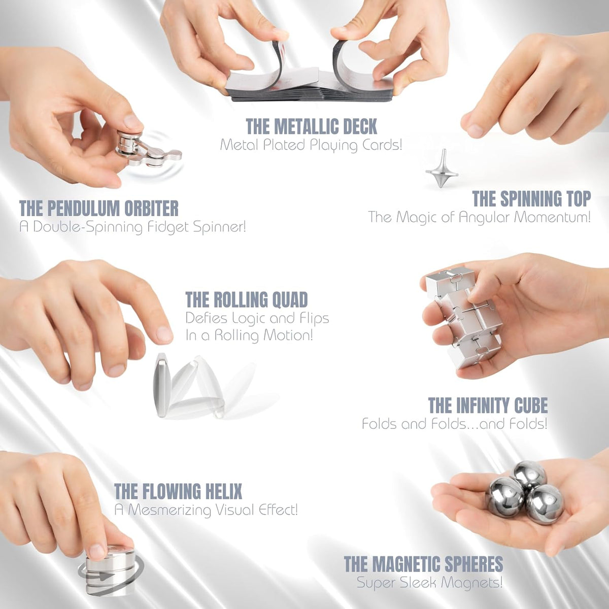 The Executive Fidget Set | Premium Sensory Stress Relief Stim Toys for Adults with ADHD, Anxiety |