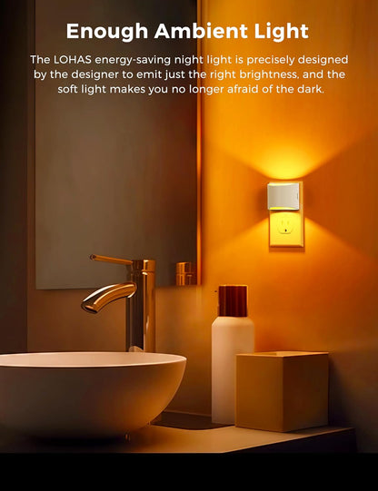 L LOHAS LED Night Light, Night Lights Plug into Wall with Dusk to Dawn Sensor, 3 Brightness Level