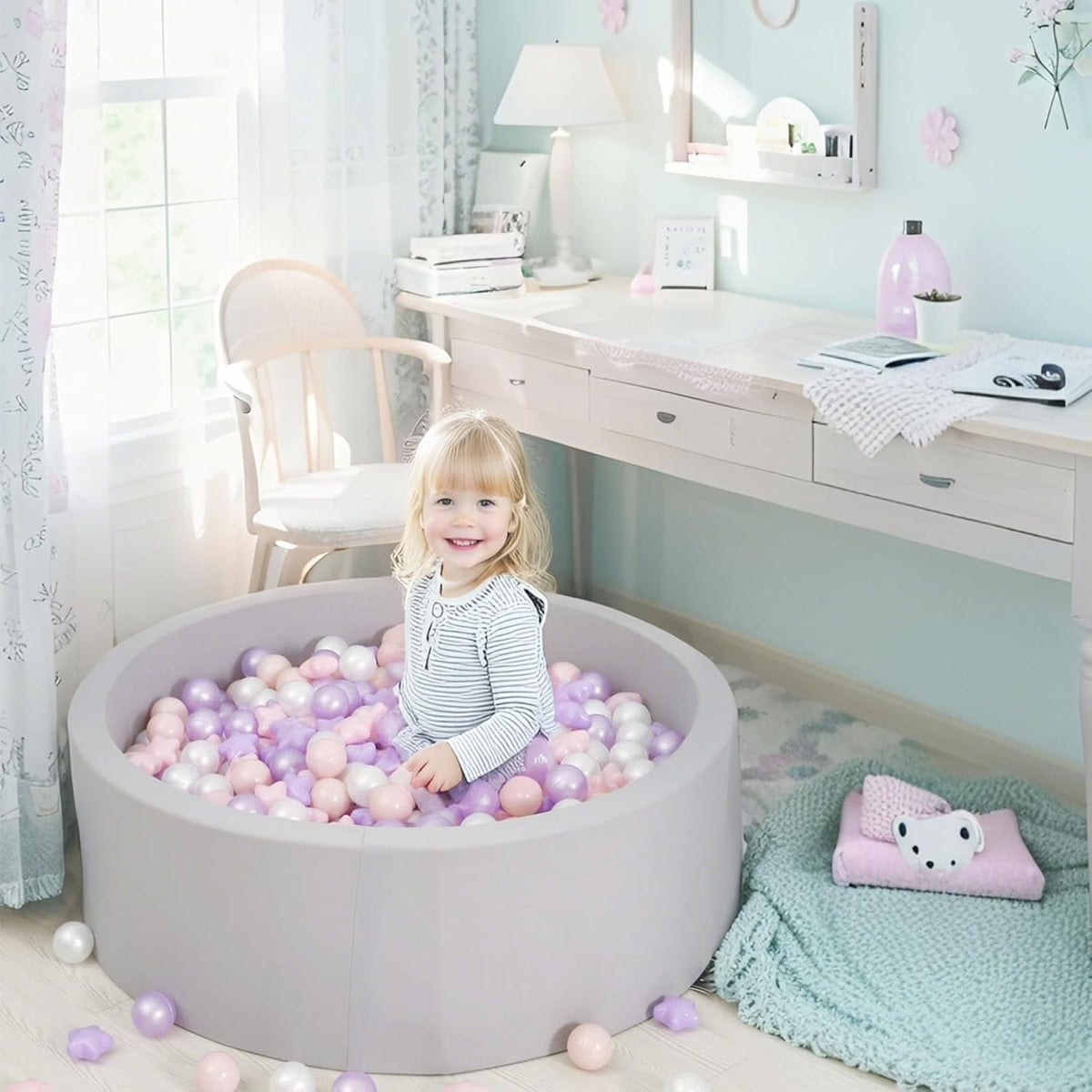 GOGOSO Balls for Ball Pit - Plastic Ball for Toddlers 1-3, Baby Kids Ball Pool Decoration 50 100
