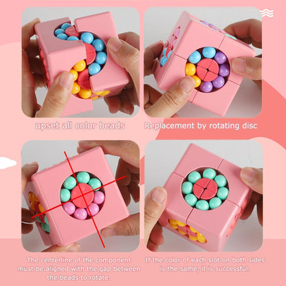 YUDANSI Magic Bean Puzzle Toy, Rotating Cube Magic Bean Educational Puzzle, Magic Ball Brain Teaser