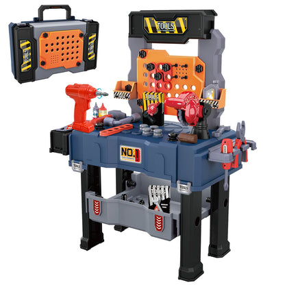 MUGEYMYD Kids Tool Bench Set with Electric Drill and Realistic Tool