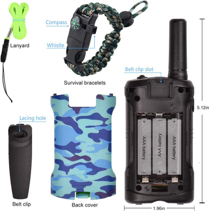 Walkie Talkies for Kids 22 Channel 2 Way Radio 3 Miles Long Range Handheld Walkie Talkies Durable