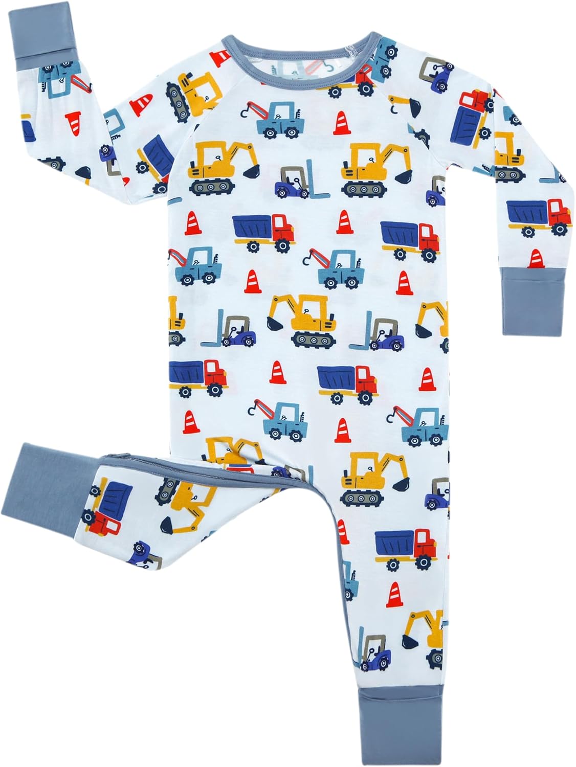 Baby Boys Girls Romper Long Sleeve Jumpsuits Infant Unisex One-Piece Bamboo Viscose Zipper Mitten