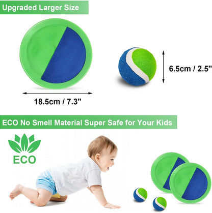 Jalunth Ball Catch Set Game Paddle - Beach Toys Back Yard Pool Outdoor Games Backyard Camping Throw