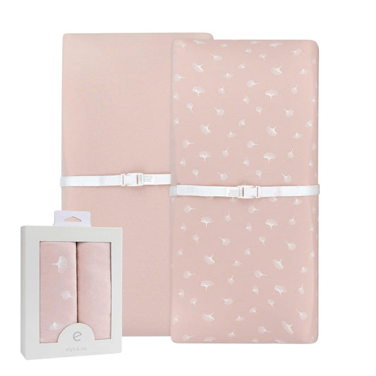 Ely’s & Co. Changing Pad Cover, Diaper Changing Table Sheets, 2 Pack, Cradle Sheet Set for Baby