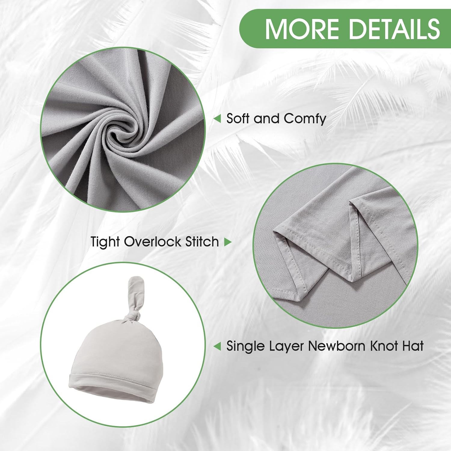 iEvolve Cotton Knitted Baby Swaddle Blanket with Hat Headband Set Newborn Swaddle Wrap Receiving