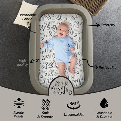4 Pack Breathable Bassinet Sheets for Baby Boys Neutral Unisex Soft Bassinet Fitted Sheets for