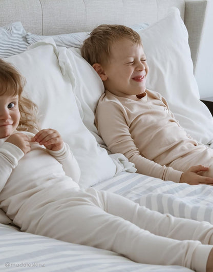 moimoln 6M-8Y Modal Cotton Solid Soft Breathable Baby Toddler Boys Girls Snug fit Pjs Long Sleeve
