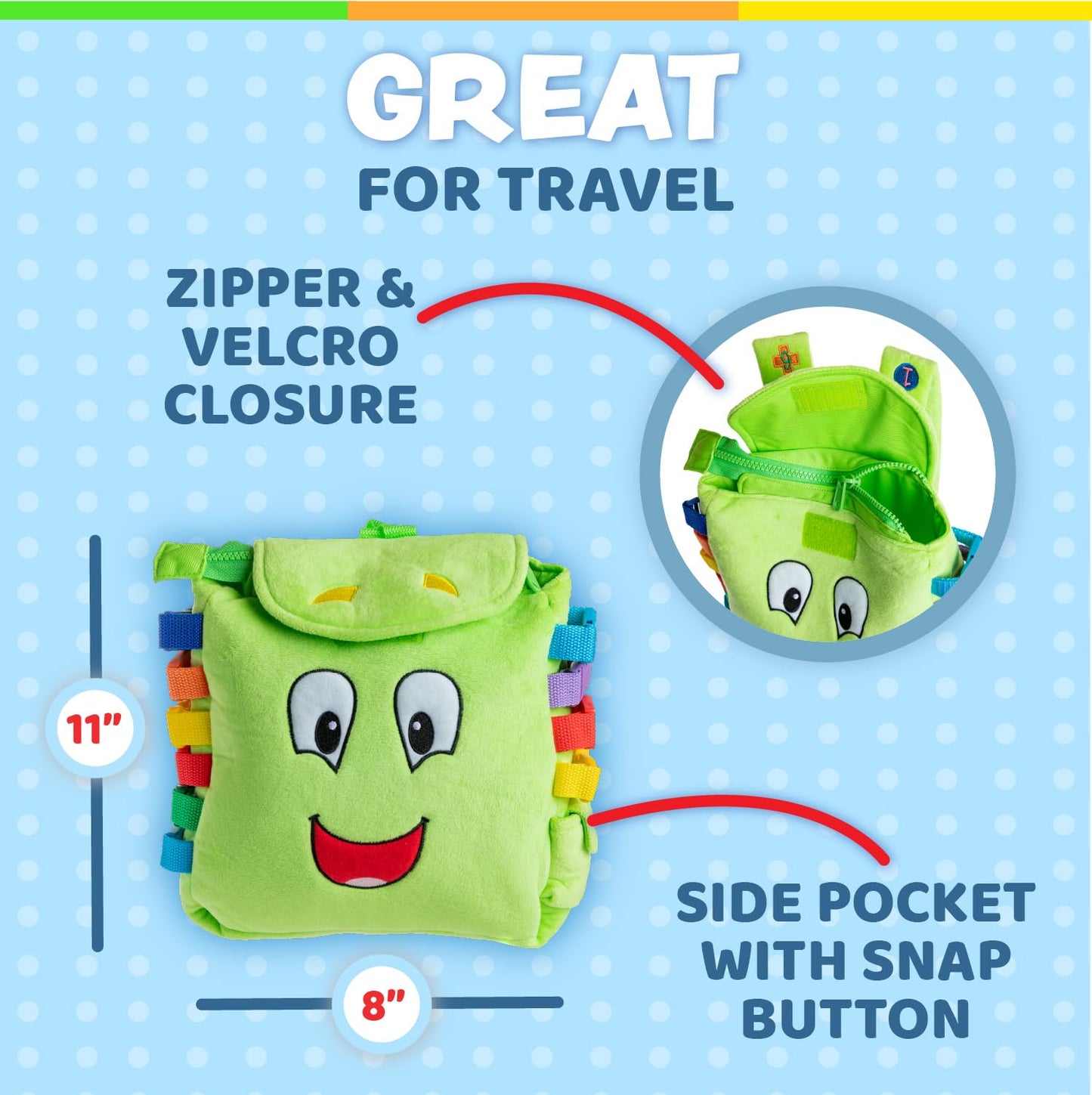 Buckle Toys, Buddy Activity Backpack, Educational Pre-K Learning