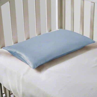 Organic Silk Baby Pillowcase with Zipper, Small 10"x13" Pillow Cover for Boys & Girls, Ideal for