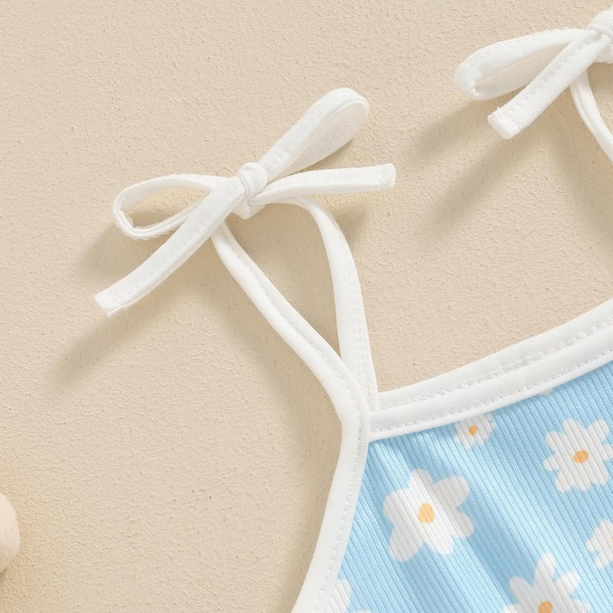 WZTYYDS Toddler Baby Girl Summer Clothes Floral Romper Tie-Up Strap Halter Jumpsuit Infant Summer
