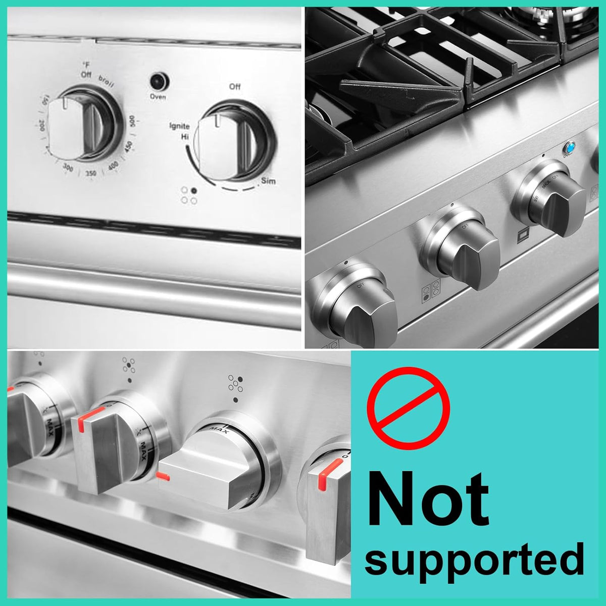 Stove Knob Safety Covers for Child Baby Proofing Kitchen Universal Size Gas Knob Covers Clear View