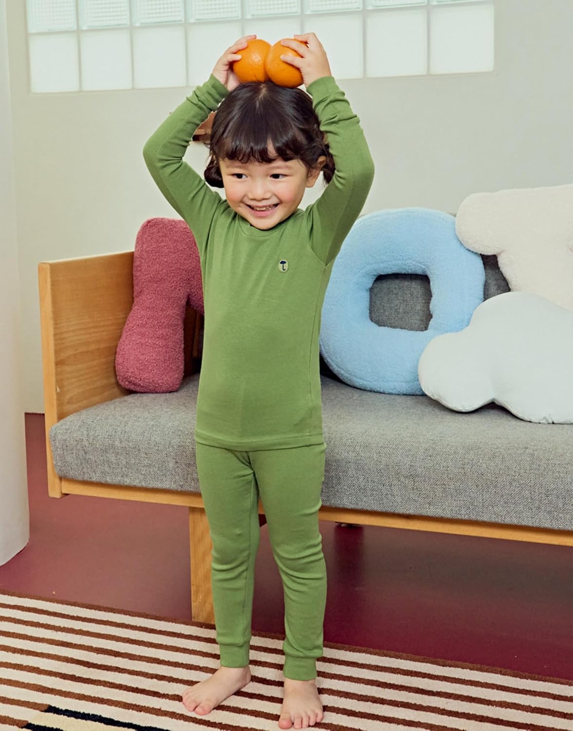 moimoln 6M-8Y Modal Cotton Solid Soft Breathable Baby Toddler Boys Girls Snug fit Pjs Long Sleeve