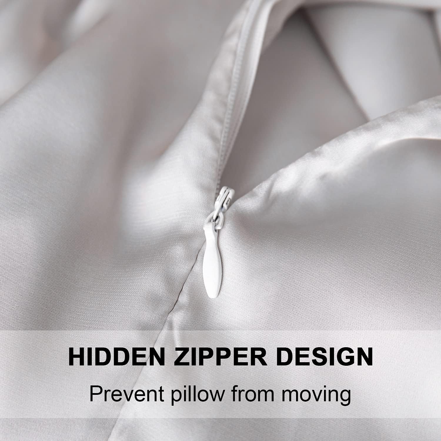 Mulberry Silk Pillowcase for Hair and Skin,Queen Size Cooling Silk Pillow Case with Hidden