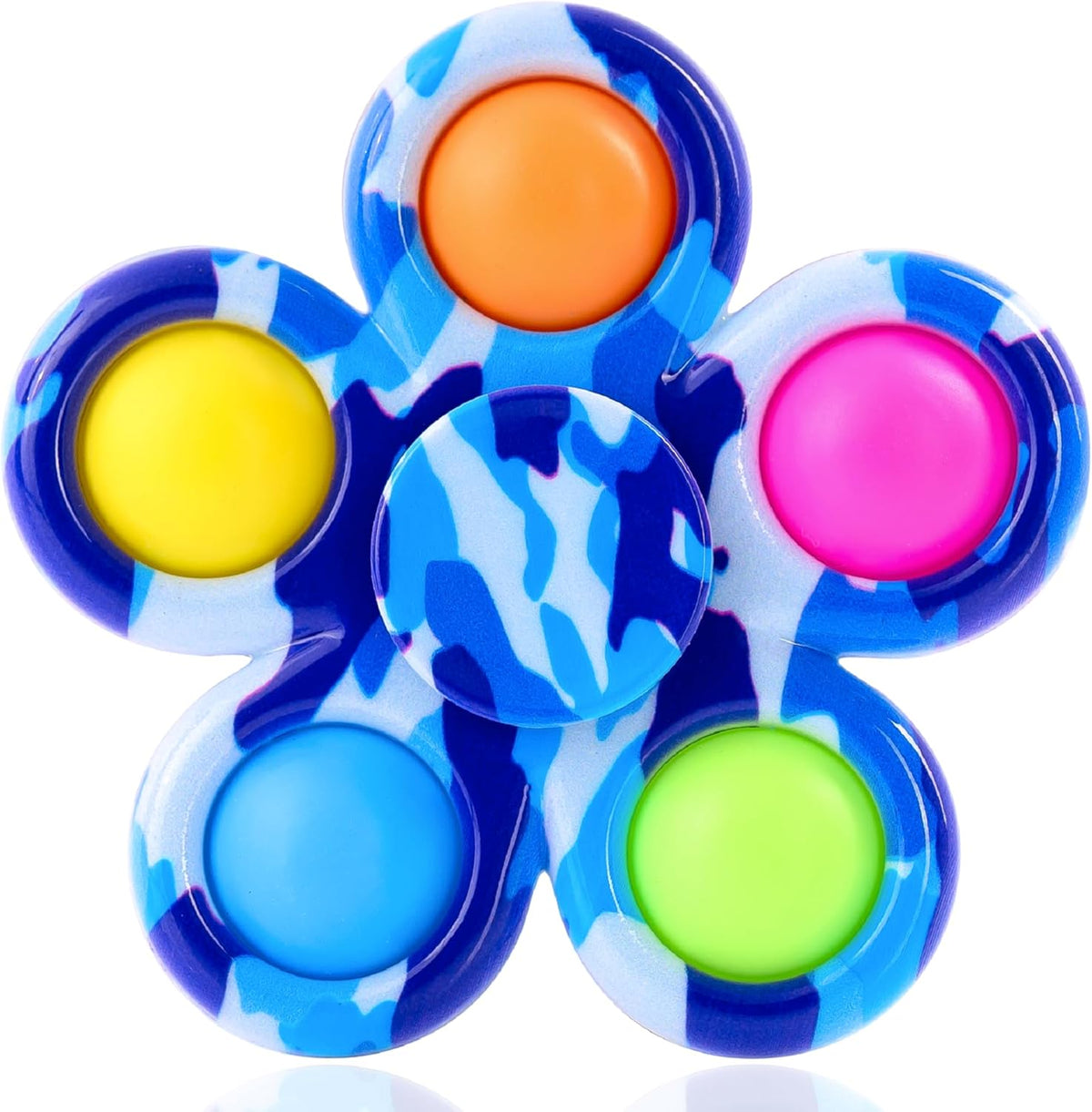 Nutty Toys Fidget Spinner Dimple Popper Sensory Toy - Top Stress & Anxiety Relief Gifts 2024 Unique