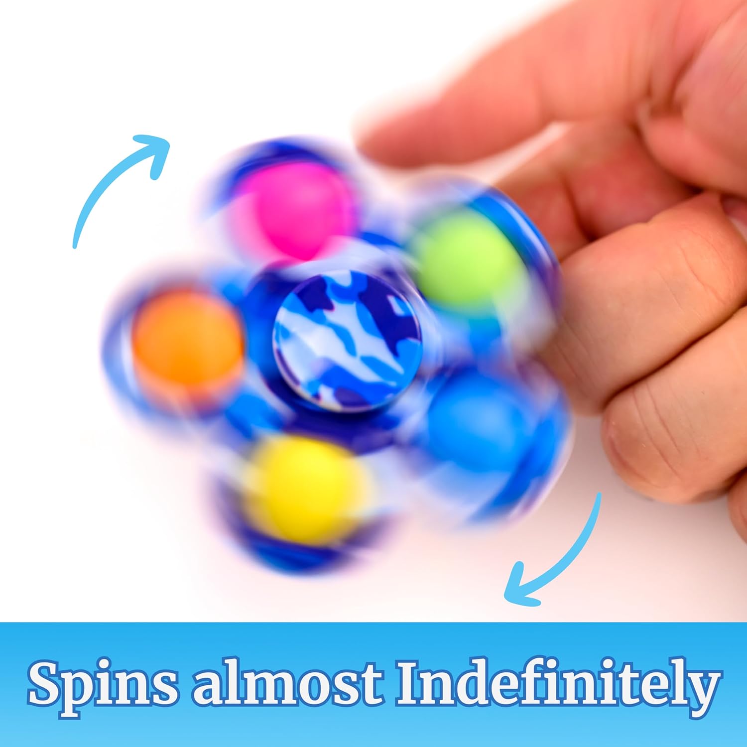 Nutty Toys Fidget Spinner Dimple Popper Sensory Toy - Top Stress & Anxiety Relief Gifts 2024 Unique