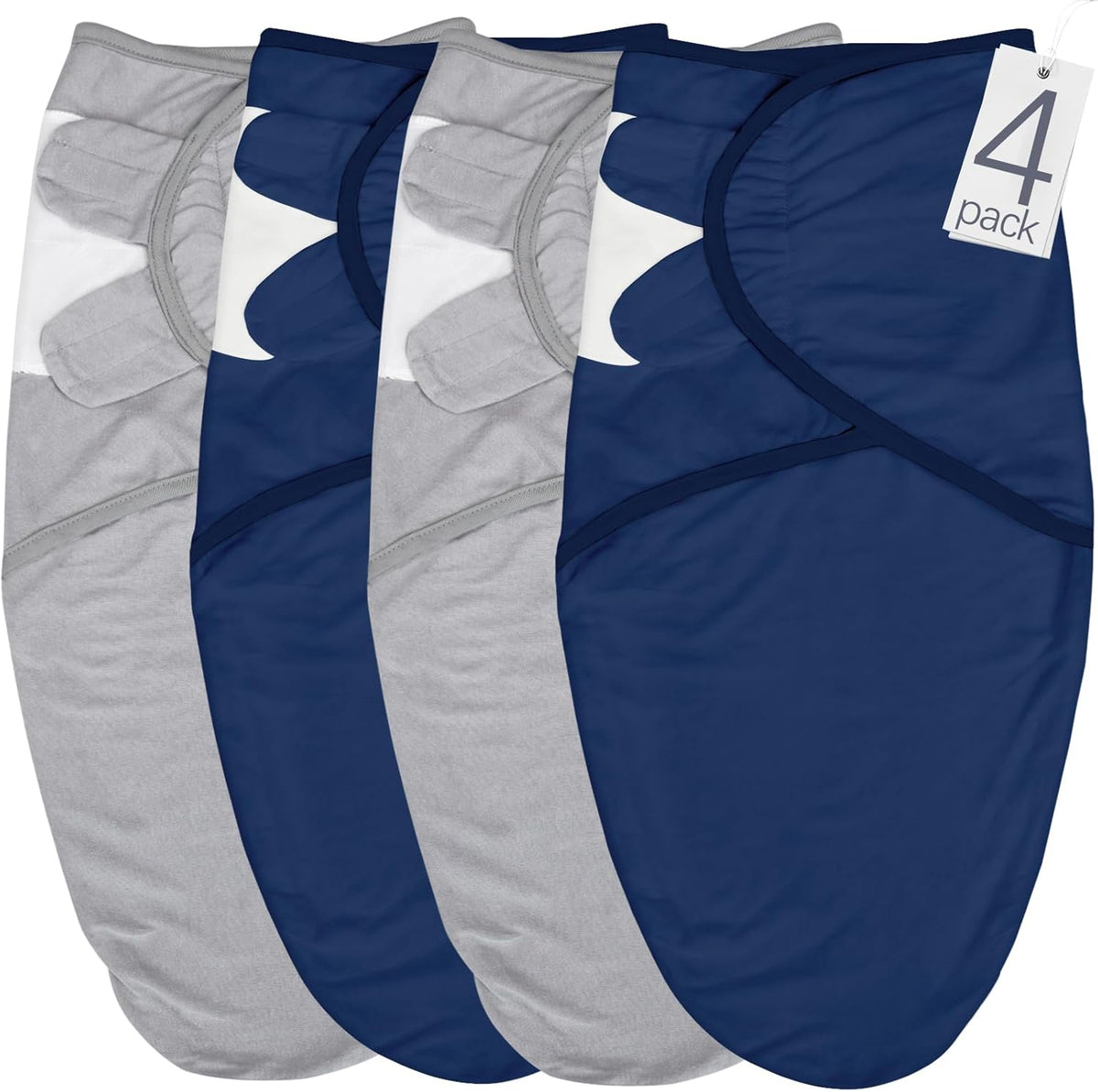 Biloban Baby Swaddles 0-3 Months for Boy & Girl, Cotton Swaddle Blanket, Newborn Essentials, Grey &