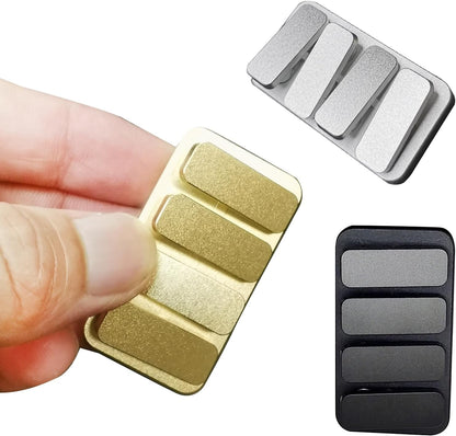 Premium Magnetic Metal Fidget Slider - EDC Haptic Clicker Stress Relief Toy for Adults, Anxiety &