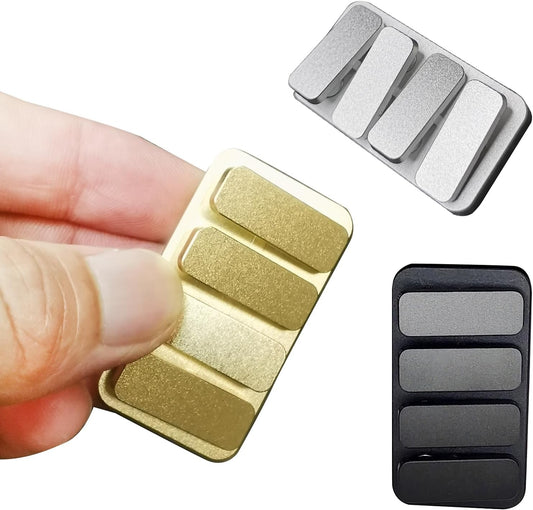 Premium Magnetic Metal Fidget Slider - EDC Haptic Clicker Stress Relief Toy for Adults, Anxiety &