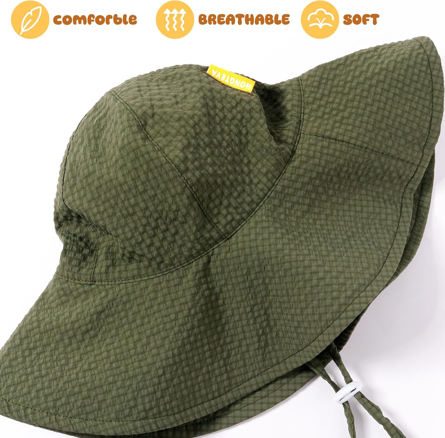 HONGTEYA Baby Sun Hat Toddler Girl Beach Hat Adjustable Outdoor Summer Hat UPF 50+ Sun Protection