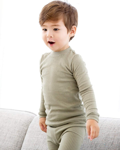 VAENAIT 6M-12Y Toddler Kids Girls Boys Soft Comfy Modal Tencel Solid Raglan Sleepwear Pajamas Pjs