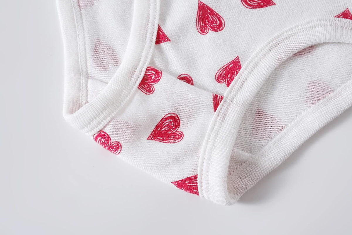 Cadidi Dinos Little Girls' Soft Cotton Underwear Kids Cool Breathable Comfort Panty Briefs Toddler
