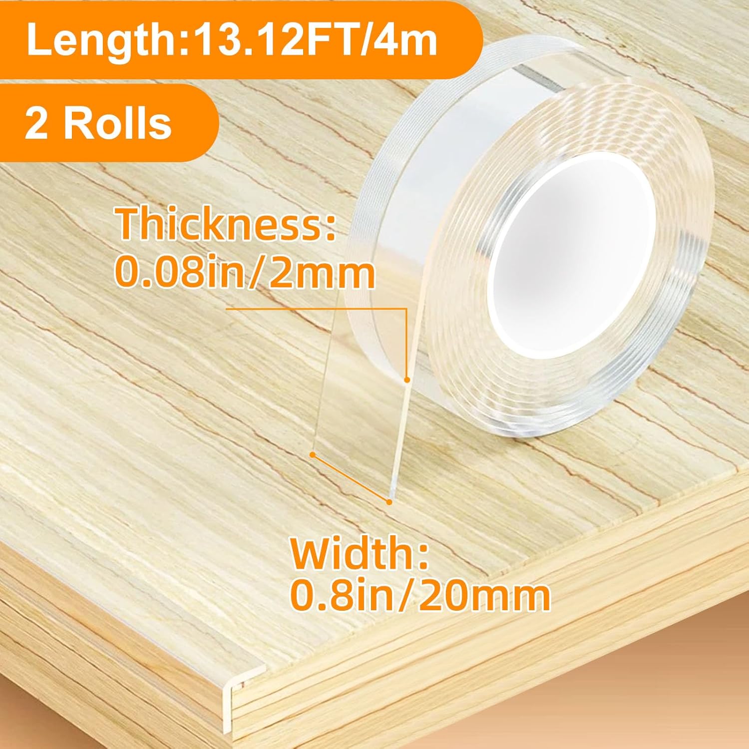 Clear Soft Corner Protectors for Furniture Strip,0.8 in x 13.12 FT,Sharp Edge & Table Bumper,Window