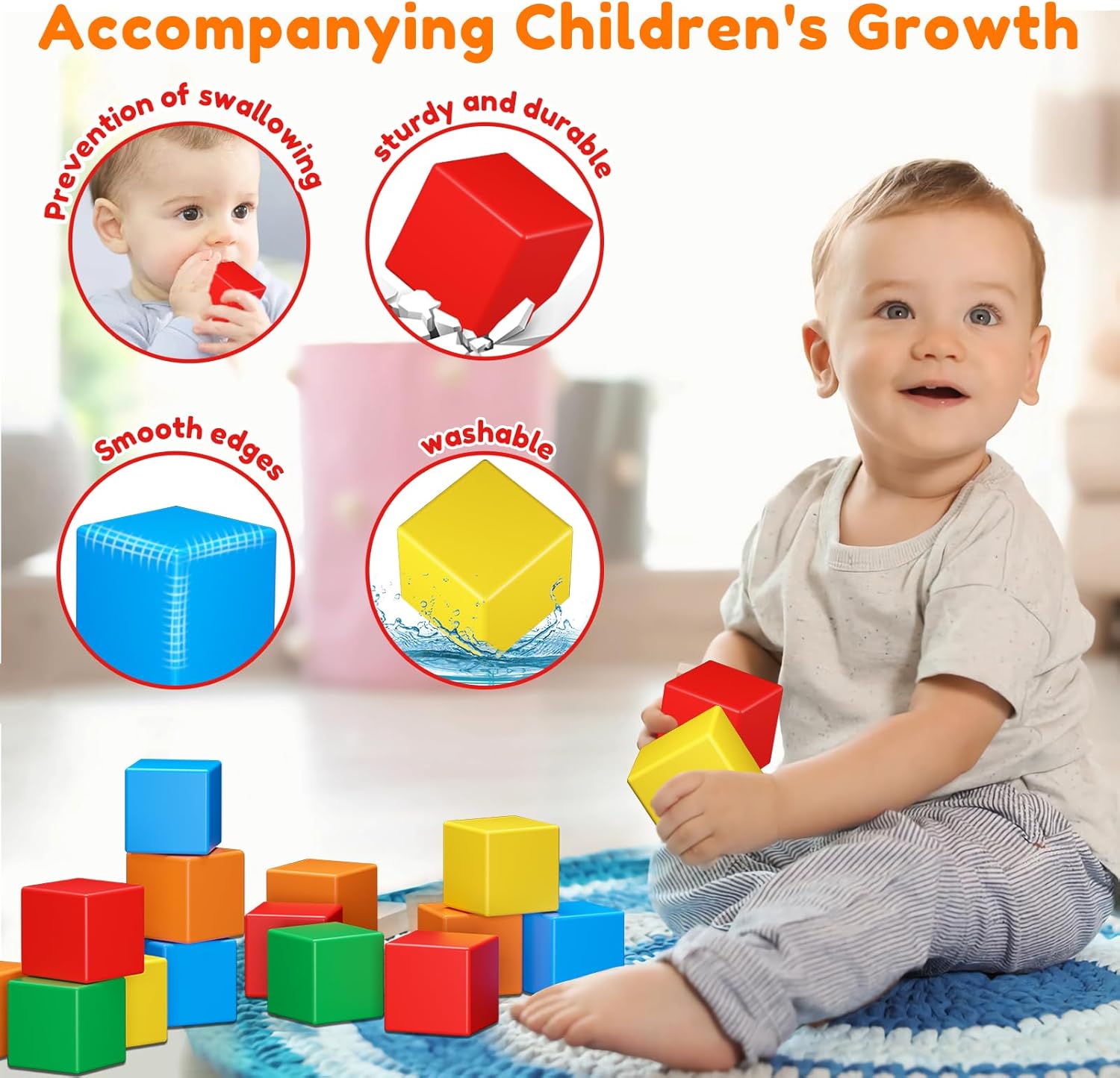 Magnetic Blocks,32PCS Magnetic Building Blocks for Toddlers Age 3-5 Magnet Cubes Toys STEM