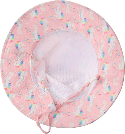 Home Prefer UPF50+ Wide Brim Sun Hat Boys Girls Sun Protection Hat Zoo Beach Swim Safari Bucket Hat