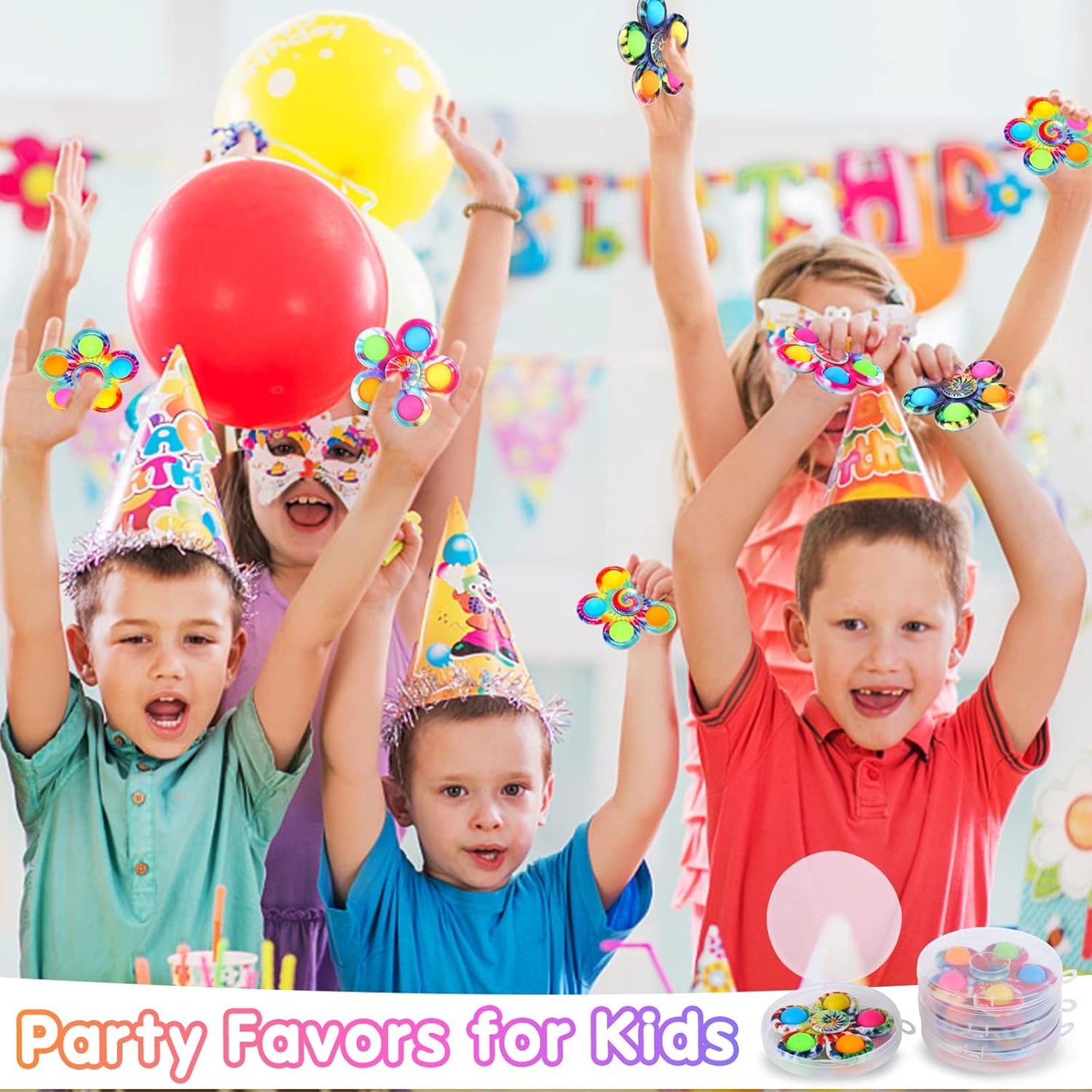 Gigilli 48 Pack Party Favors Fidget Spinners for Kids 4-8 8-12, Goodie Bags Stuffers for Kids 3-5