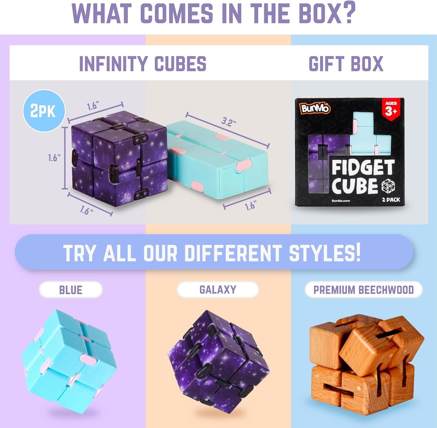 BUNMO Infinity Cube Fidget Toy - Stimulating & Engaging Fidget Toy - Teen Boy Toys - Fidgets for