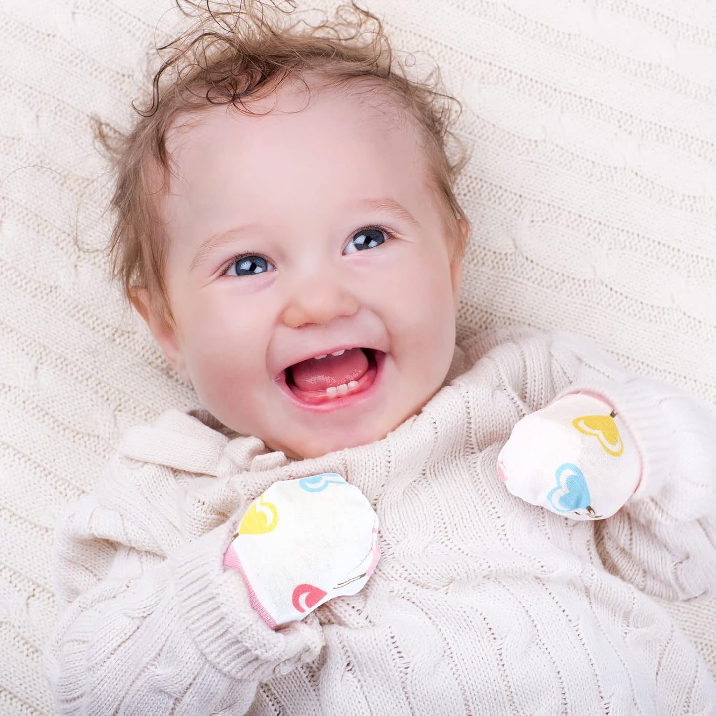 6 Pairs Newborn Baby Mittens No Scratch Gloves Infant Toddler Anti Scratch Essentials Unisex Cotton
