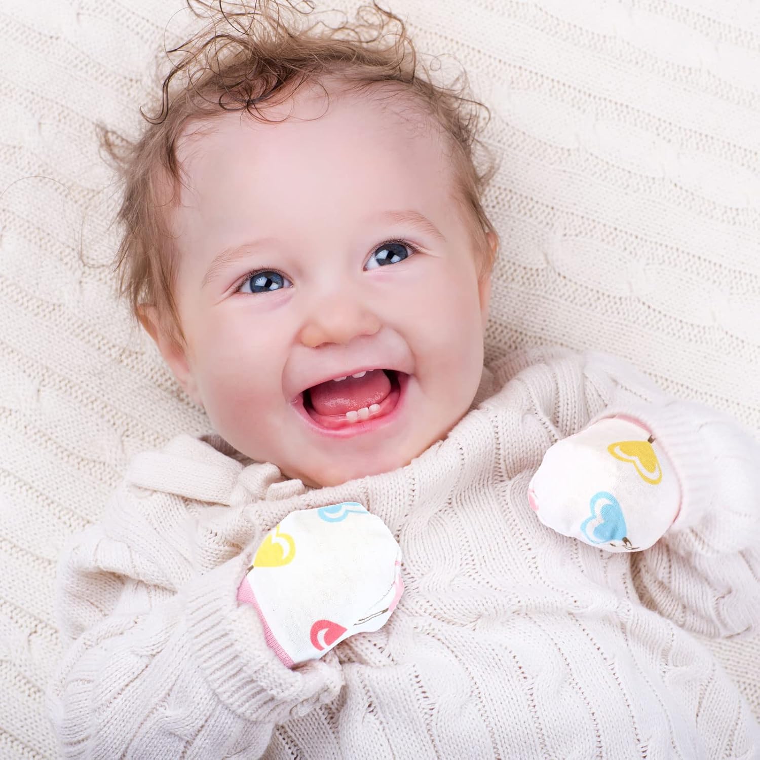 6 Pairs Newborn Baby Mittens No Scratch Gloves Infant Toddler Anti Scratch Essentials Unisex Cotton
