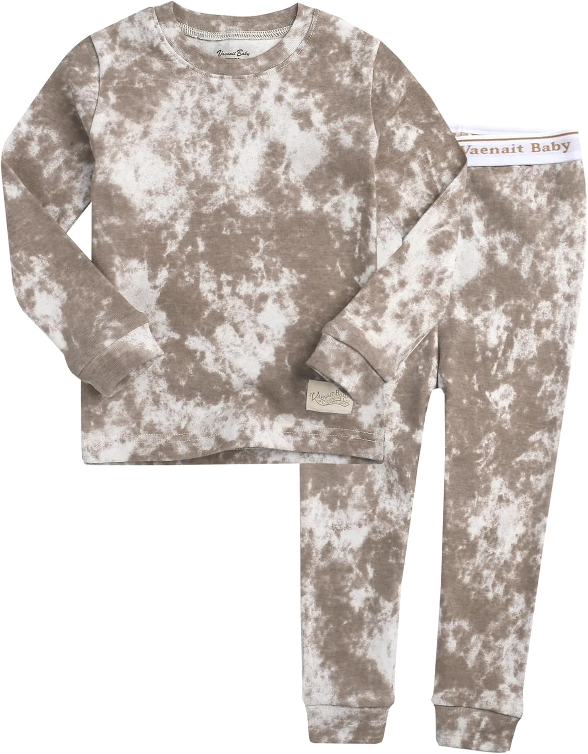 VAENAIT BABY 12M-12Y Toddler Kids Boys Girls 100% Cotton Marbling Tiedye Sung Fit Sleepwear Pajamas