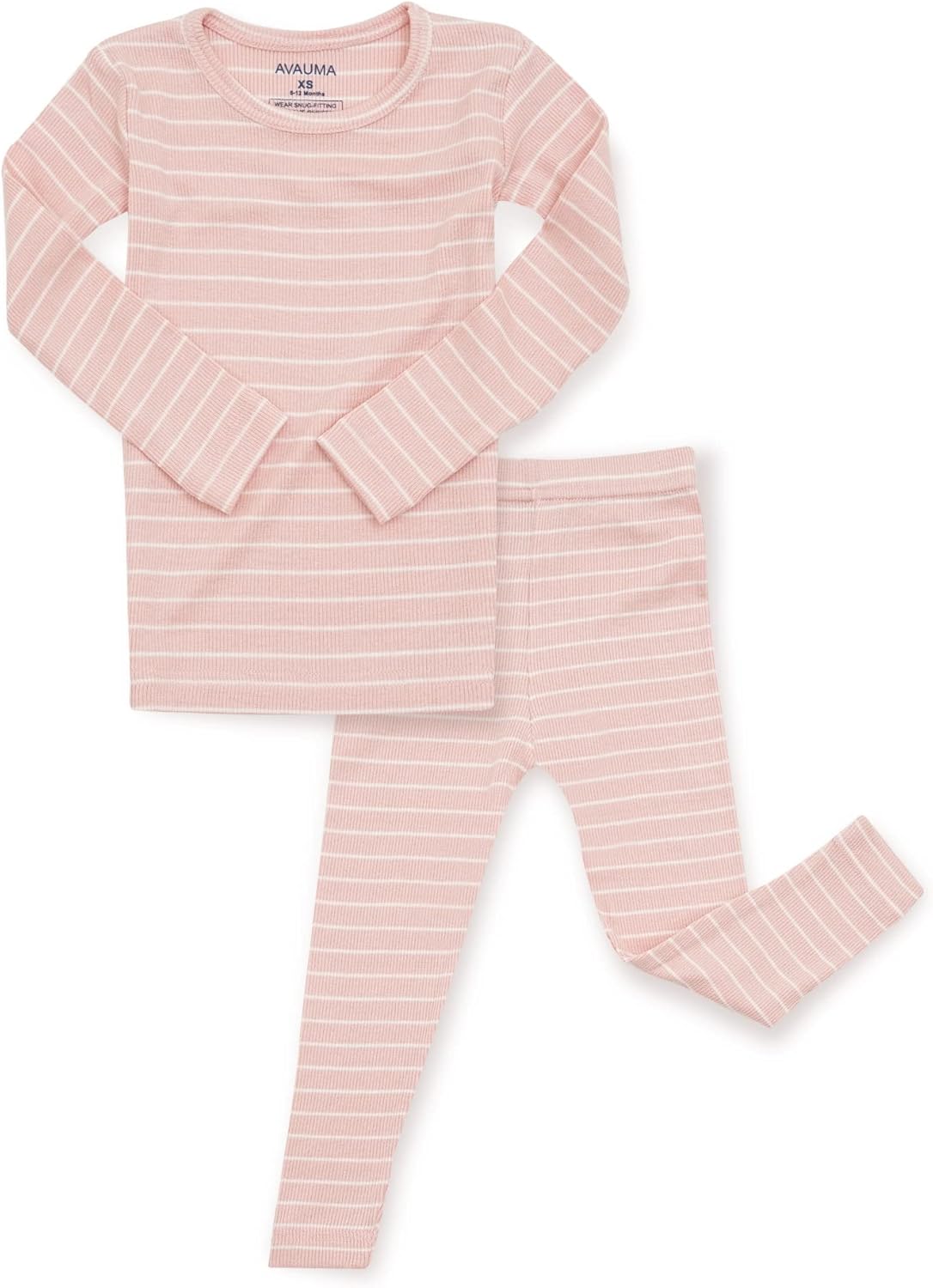 AVAUMA Stripe Pattern Baby Boys Girls Pajama Set Kids Toddler Snug fit Ribbed Sleepwear pjs for