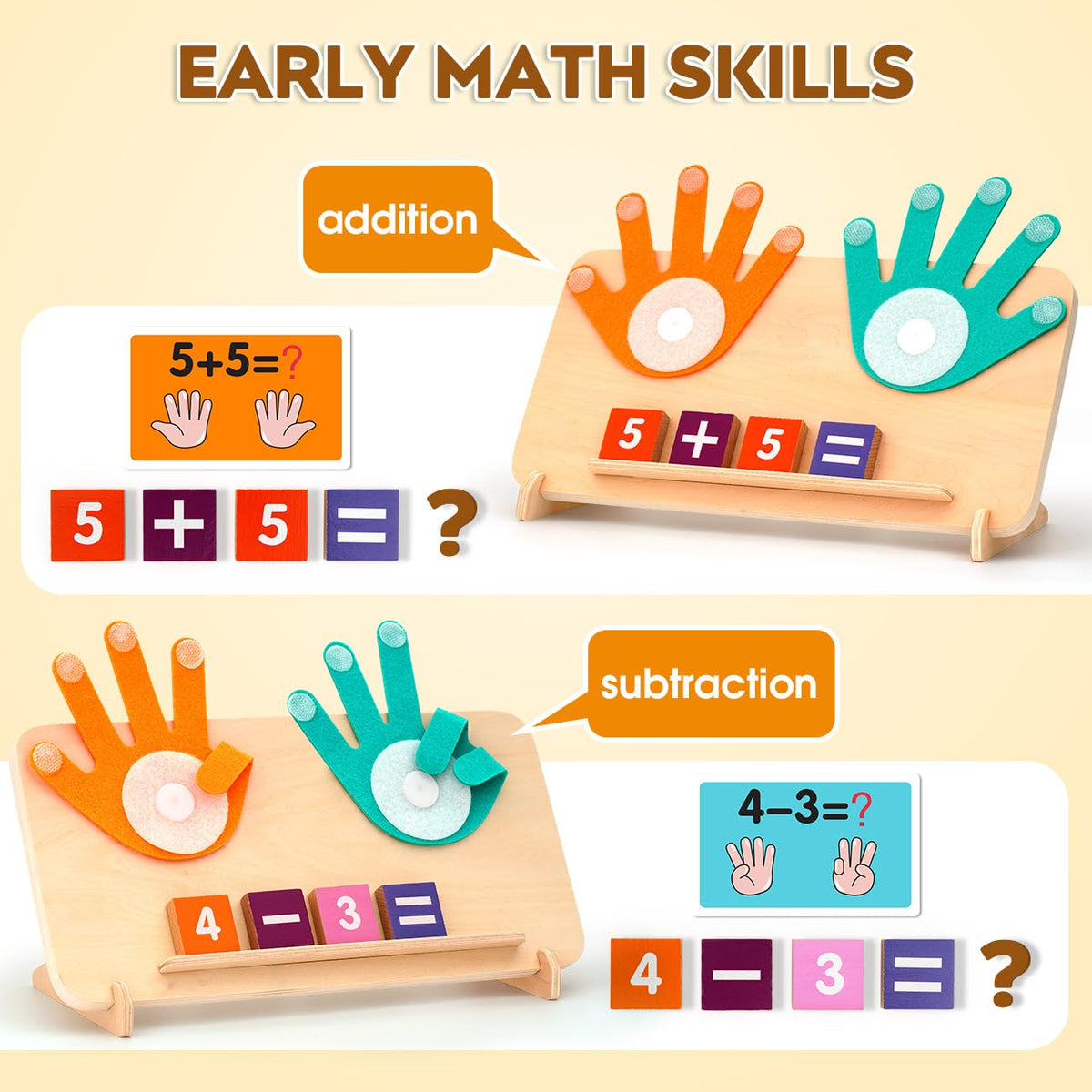 MOTREE Preschool Math Manipulatives Learning Toys for Toddlers 2-4