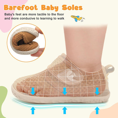FEETCITY Baby Walking Shoes Barefoot Baby Shoes Infant Sneakers Newborn Crib Shoe Lightweight