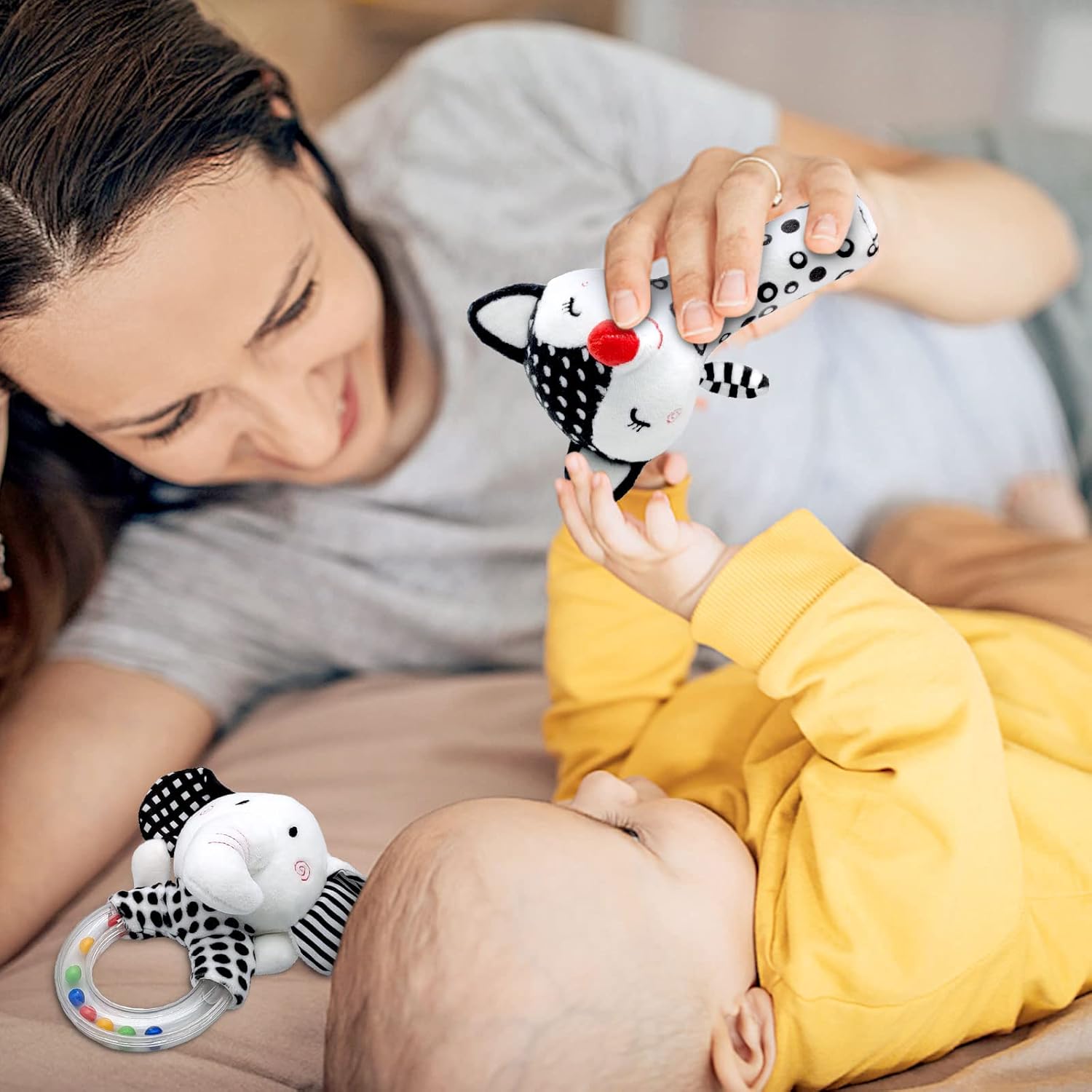 Baby Rattles 0-6 Months Newborn Toys Infant Toys 0-3 Months Rattles for Babies 0-6 Months Baby Toys