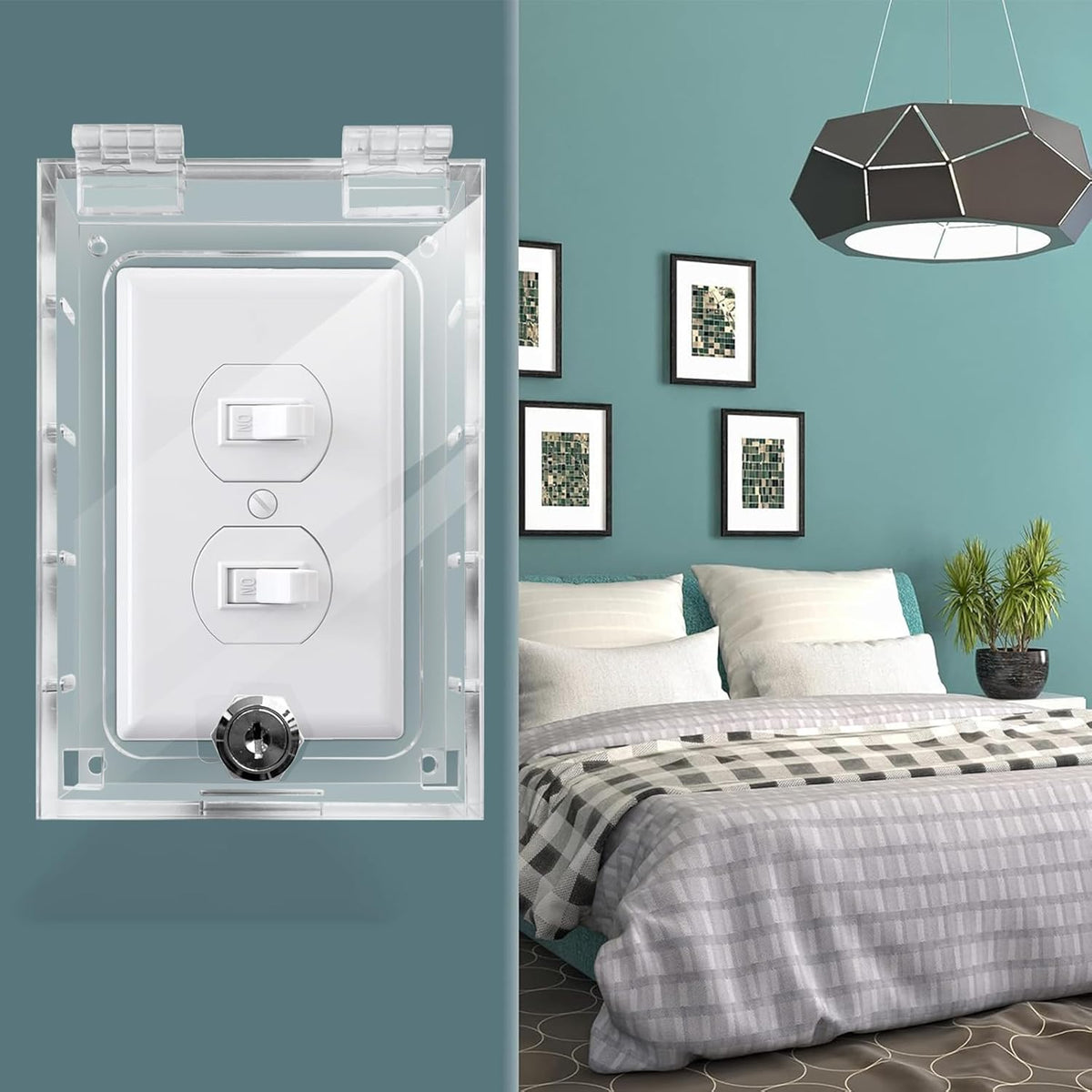 Switch Cover,Baby Proof Light Outlet Covers,Child Safety Switch Plate Guard,Wall Plug Box,Kids