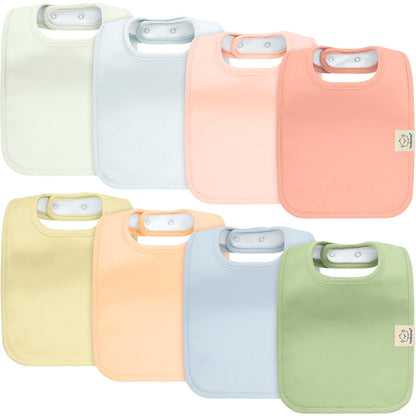 KeaBabies 8-Pack Organic Baby Bibs for Boys, Girls - Super Absorbent Cotton Drool Bibs for Baby