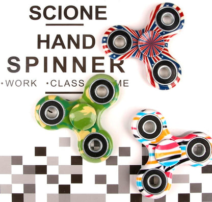 SCIONE 12 Pack Fidget Spinner Toy, Finger Spinner Fidget Pack-Anxiety Toys Stress Relief Reducer
