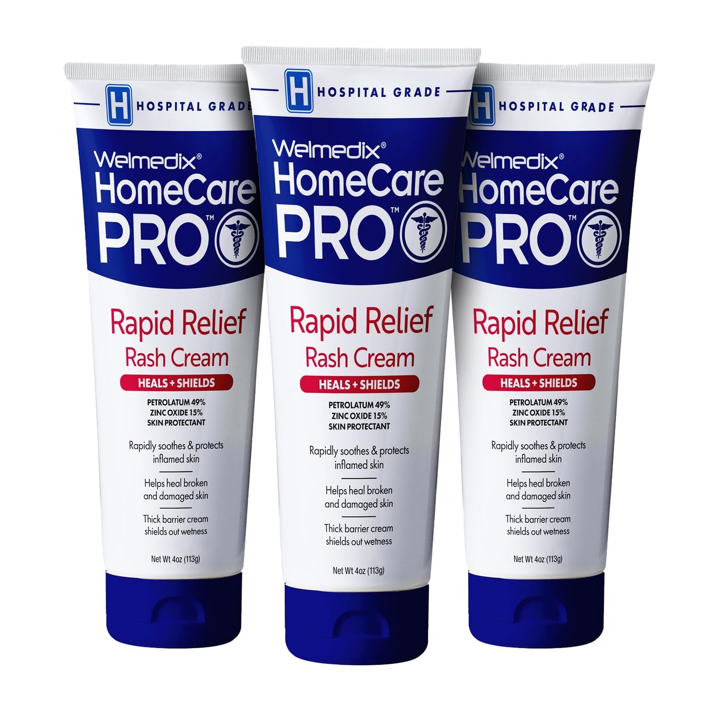 Welmedix Rapid Relief Diaper Rash Cream with Zinc Oxide, Hospital Grade Barrier Cream for Adults